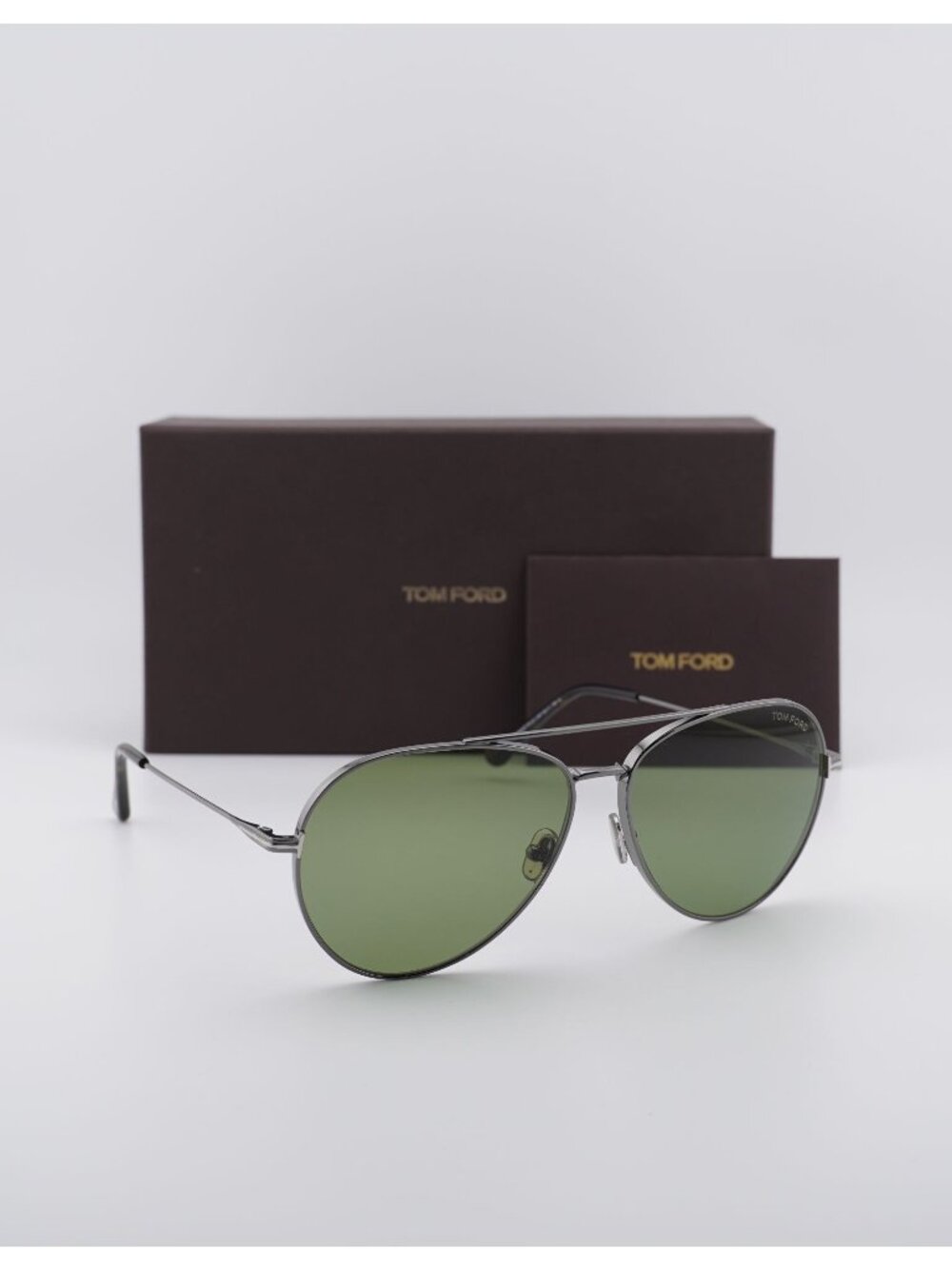 Tom Ford Dashel-02 FT0996 08N Aviator Sunglasses - Gunmetal / Green